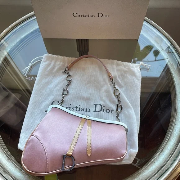 Christian Dior silk mini saddle bag - Picture 4 of 17